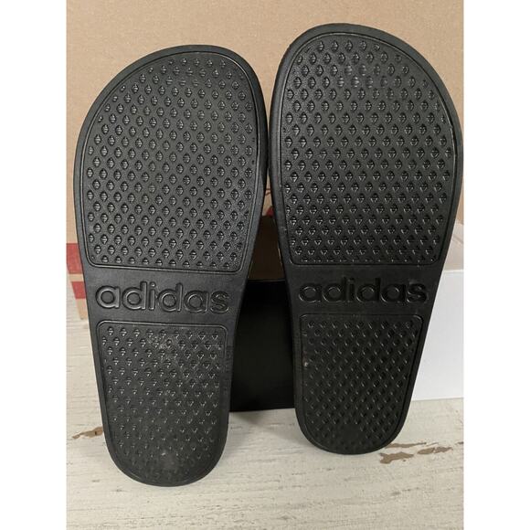 Adidas Mens Adilette Aqua Slides / Sandal Shoe Black/Gold EG1758 Size 9 main image 4
